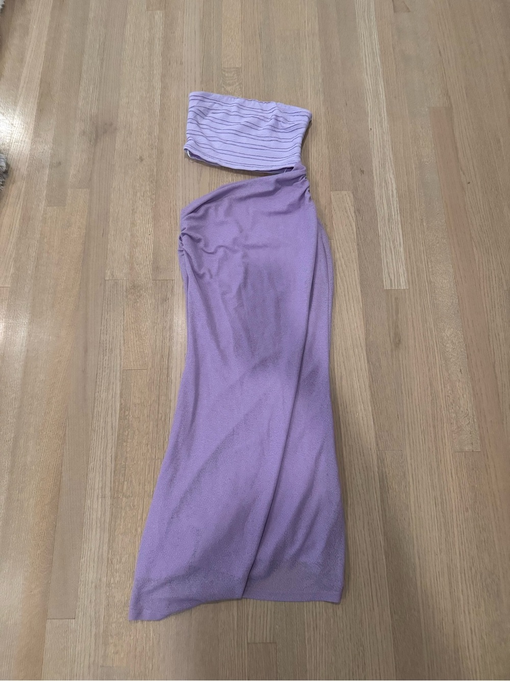 Hello Molly Lilac One-Shoulder Maxi Dress